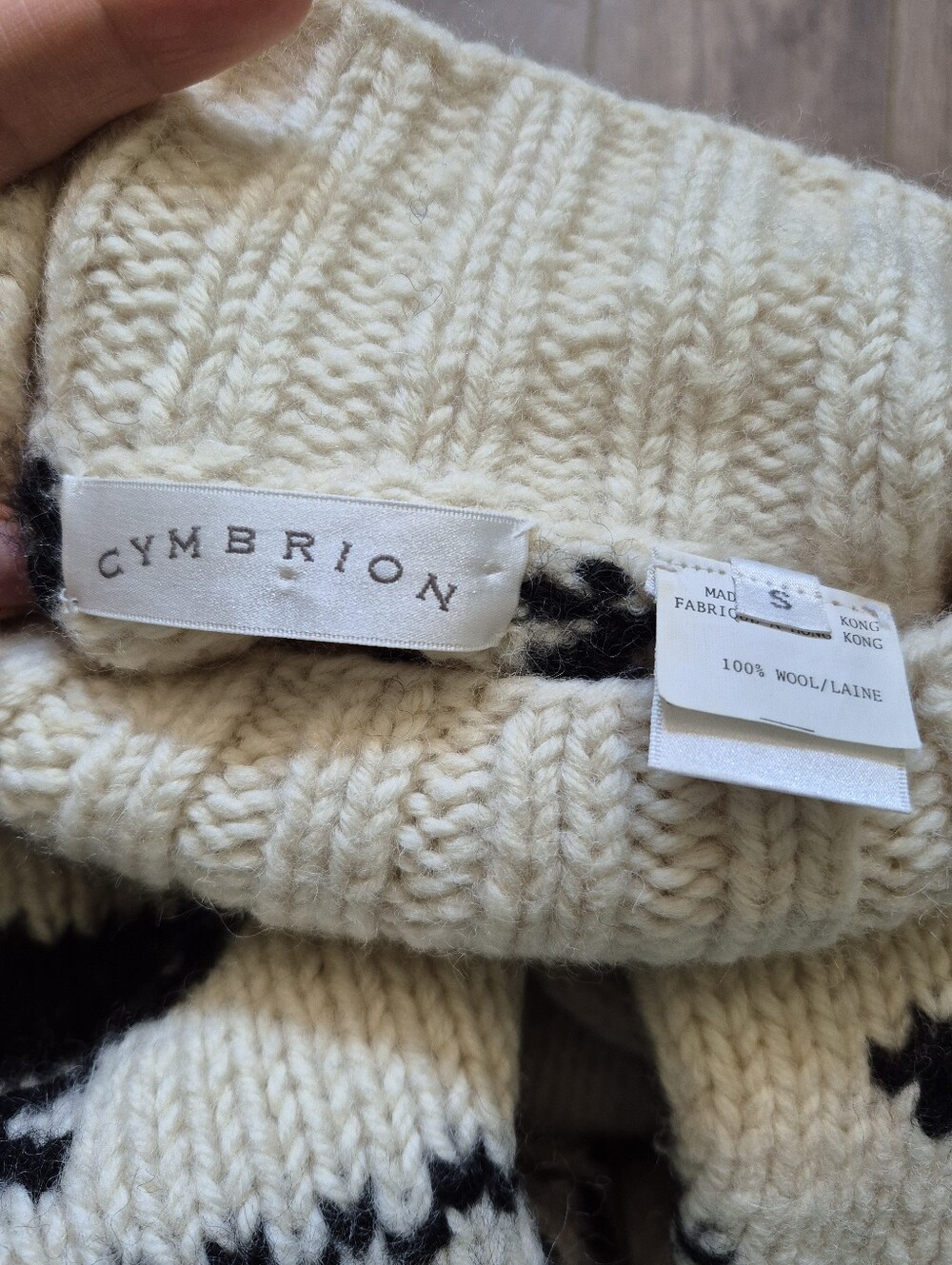 Cymbrion Women's Vintage Grandma Cream Wool Knit Duck Novelty Sweater Size Small - Picture 6 of 6